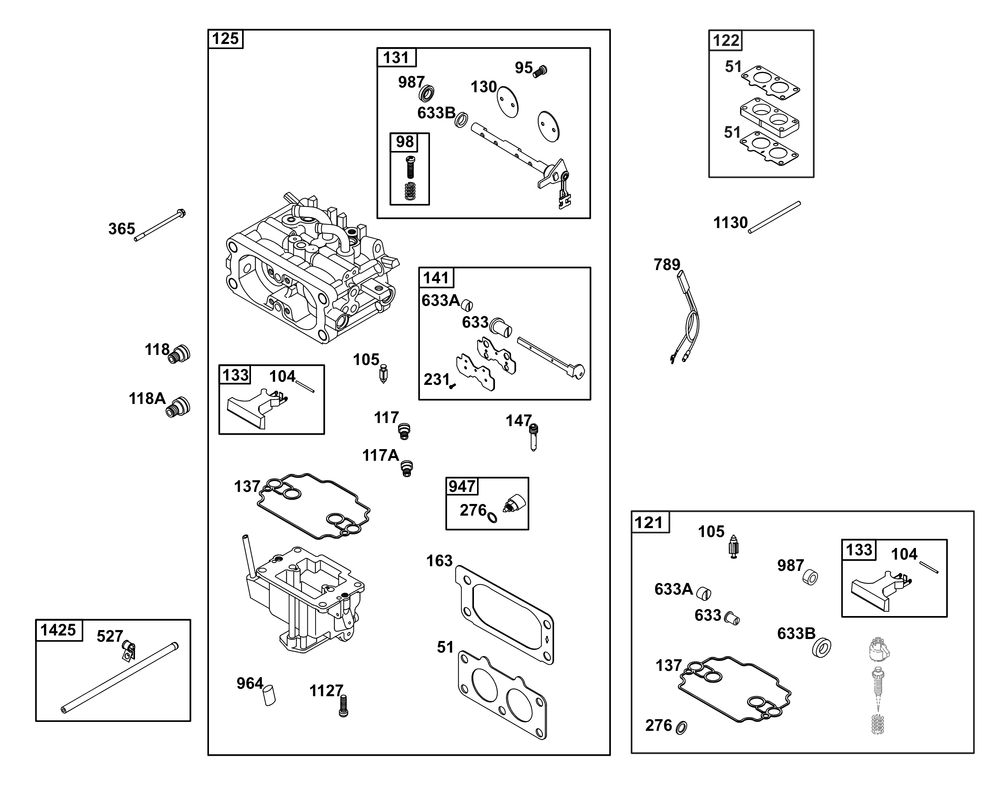 Carburetor Group Diagram and Parts List for 385777-2314-G1 200000 - 399999 Briggs and Stratton Engine